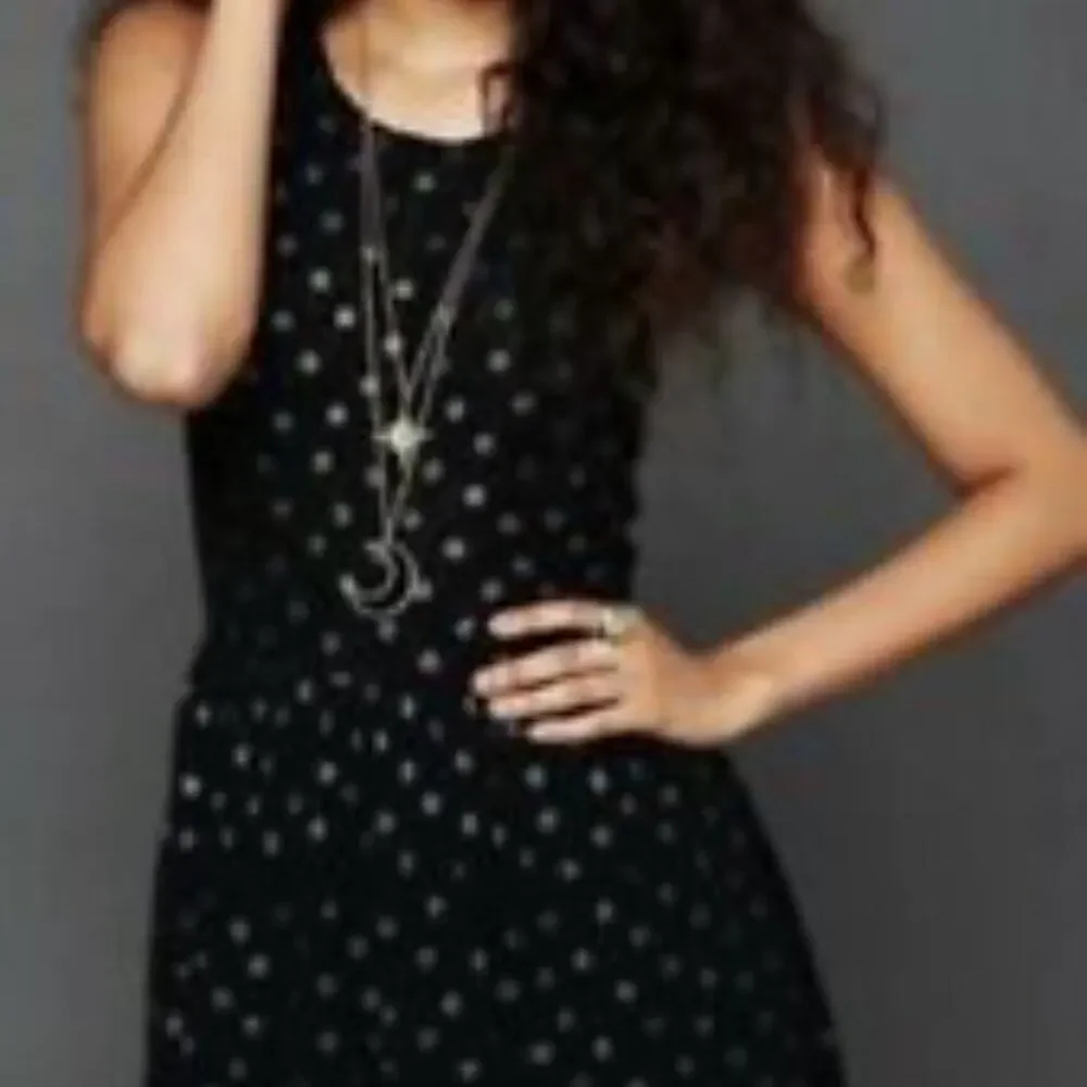 Free People | Black Polka Dot Reversible Skater Dress || XS || EUC